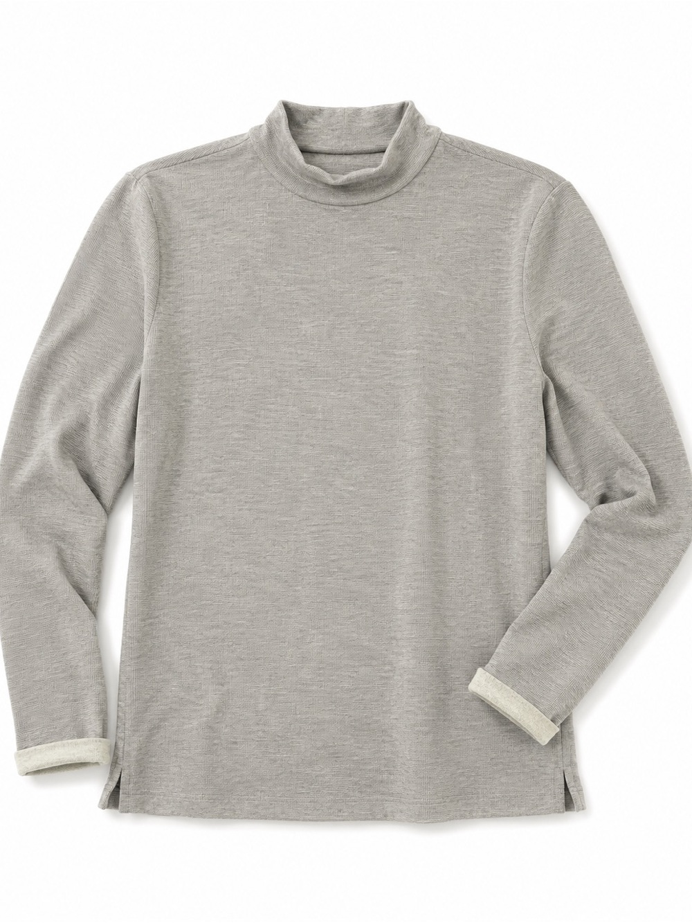 LIGHT GRAY MOCK NECK LONG SLEEVE ASOS TOP